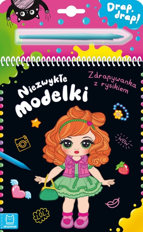 Zdrapywanka z rysikiem Niezwykłe modelki Aksjomat Wydrapywanka książka 4+