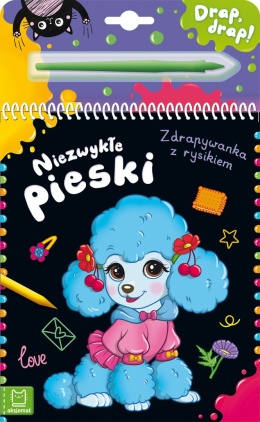 Zdrapywanka z rysikiem Niezwykłe pieski Wydrapywanka Aksjomat książka 4+