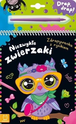 Zdrapywanka z rysikiem Niezwykłe zwierzaki Aksjomat Wydrapywanka książka 4+