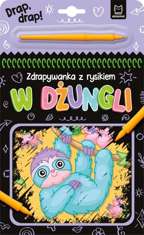 Zdrapywanka z rysikiem W dżungli Aksjomat kreatywna książka 4+