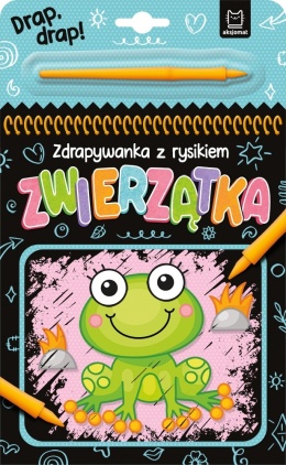 Zdrapywanka z rysikiem Zwierzątka Aksjomat kreatywna książka 4+