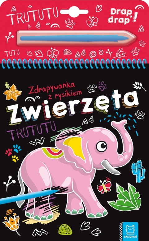 Zdrapywanka z rysikiem Zwierzęta Aksjomat kreatywna książka 4+