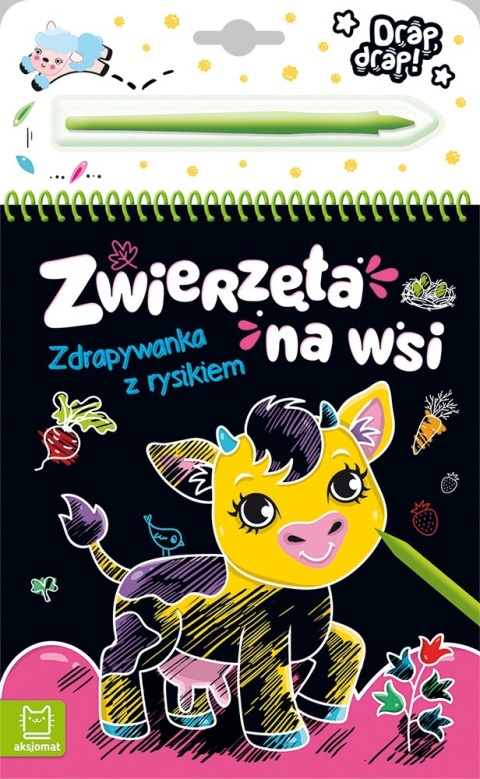 Zdrapywanka z rysikiem Zwierzęta na wsi Aksjomat dla dzieci 4+
