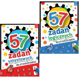 Zestaw 57 zadań logicznych i umysłowych dla przedszkolaków 5+ łamigłówki