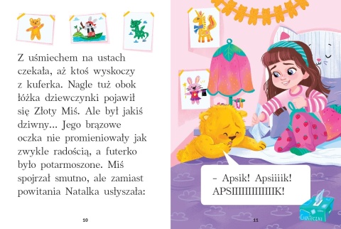 Złoty miś duże litery opowiadania do nauki czytania dla dzieci Edukacyjna