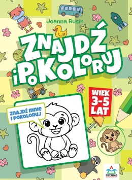 Znajdź i pokoloruj książka kolorowanka zadania dla dzieci 3+ 32 strony