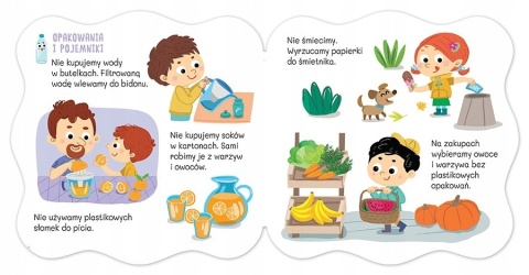 Ekologia dla malucha Książka edukacyjna kartonowa książęczka dla dzieci Ekologia dla malucha Książka edukacyjna kartonowa książęczka dla dzieci
