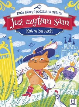 Już czytam sam Kot w Butach Duże litery podział na sylaby Książeczka