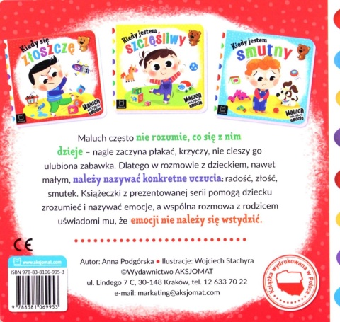 Kiedy się złoszczę Maluch nazywa emocje Książeczka kartonowa dla dzieci Kiedy się złoszczę Maluch nazywa emocje Książeczka kartonowa dla dzieci