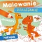 Kolorowanka malowanka dla dzieci Malowanie-doklejanie. Dinozaury + Naklejki