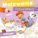 Kolorowanka malowanka dla dzieci Malowanie-doklejanie Kotki + Naklejki