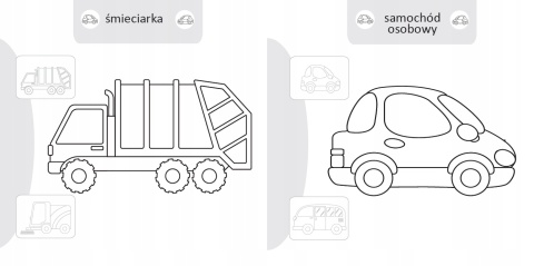 Kolorowanka malowanka dla dzieci Malowanie-doklejanie Pojazdy + Naklejki Kolorowanka malowanka dla dzieci Malowanie-doklejanie Pojazdy + Naklejki