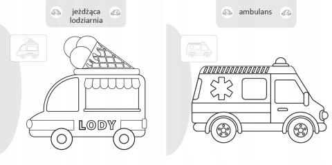 Kolorowanka malowanka dla dzieci Malowanie-doklejanie Pojazdy + Naklejki Kolorowanka malowanka dla dzieci Malowanie-doklejanie Pojazdy + Naklejki