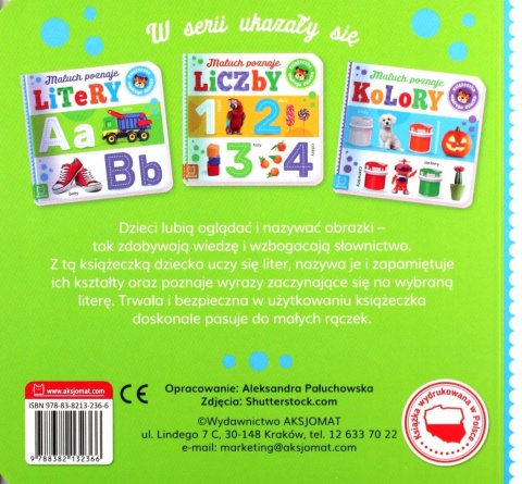 Maluch poznaje litery Książeczka mądrego dziecka Książeczka dla dzieci Maluch poznaje litery Książeczka mądrego dziecka Książeczka dla dzieci