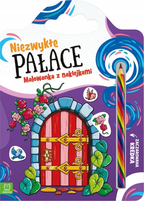 Niezwykłe pałace Malowanka z naklejkami Zaczarowana kredka Kolorowanka