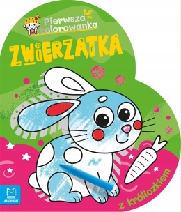 Zwierzątka Pierwsza kolorowanka z króliczkiem Malowanka dla dzieci