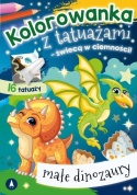 Kolorowanka z tatuażami świeca w ciemności! Małe dinozaury Malowanka