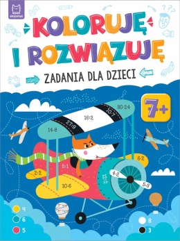 Koloruję i rozwiązuję Zadania dla dzieci 7+ Łamigłówki labirynty krzyżówki
