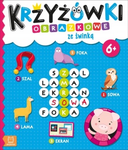 Krzyżówki obrazkowe z wesołym świnką Od 6 lat książęczka dla dzieci