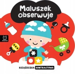 Książeczka kontrastowa Maluszek obserwuje kartonowa dla maluszka edukacyjna