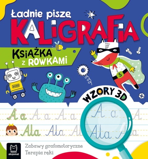Ładnie piszę Kaligrafia Książka z rowkami grafomotoryczne terapia ręki