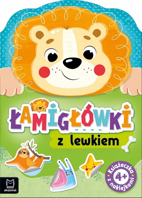 Łamigłówki z lewkiem. Książeczka z naklejkami 4+ Książki dla dzieci Łamigłówki z lewkiem. Książeczka z naklejkami 4+ Książki dla dzieci