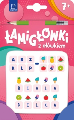 Łamigłówki z ołówkiem 7+ Krzyżówki Labirynty Zadania książeczka dla dzieci