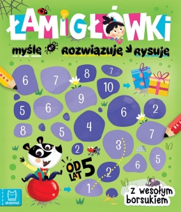 Łamigłówki z wesołym borsukiem Zadania Labirynty Książka dla dzieci