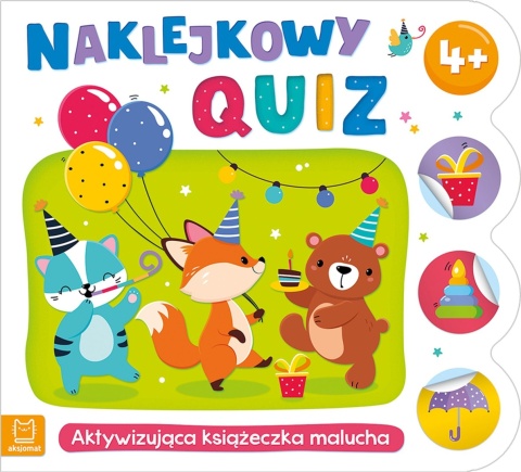 Naklejkowy quiz 4+ Aktywizująca książeczka malucha Zadania + naklejski Naklejkowy quiz 4+ Aktywizująca książeczka malucha Zadania + naklejski