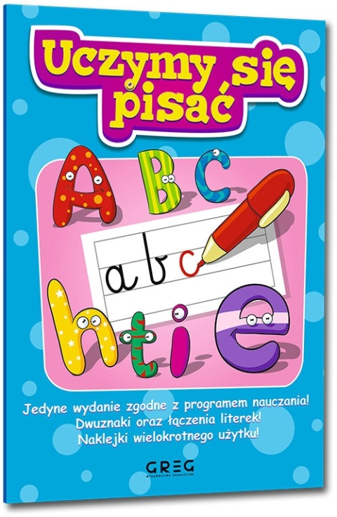 Uczymy się Pisać Książka z Naklejkami Zadania dla Dzieci Nauka Pisania