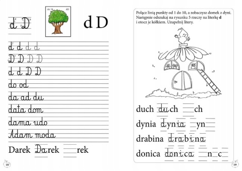 Uczymy się Pisać Książka z Naklejkami Zadania dla Dzieci Nauka Pisania Uczymy się Pisać Książka z Naklejkami Zadania dla Dzieci Nauka Pisania