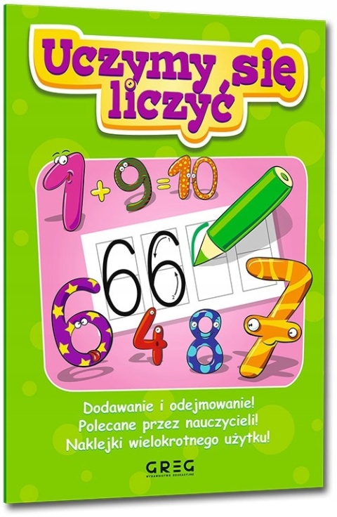 Uczymy się liczyć książka dla dzieci z naklejkami Zadania Nauka liczenia Uczymy się liczyć książka dla dzieci z naklejkami Zadania Nauka liczenia
