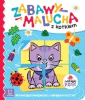 Zabawy malucha z kotkiem Aktywizująca książeczka naklejki puzzle dla dzieci