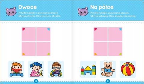 Zabawy malucha z kotkiem Aktywizująca książeczka naklejki puzzle dla dzieci Zabawy malucha z kotkiem Aktywizująca książeczka naklejki puzzle dla dzieci