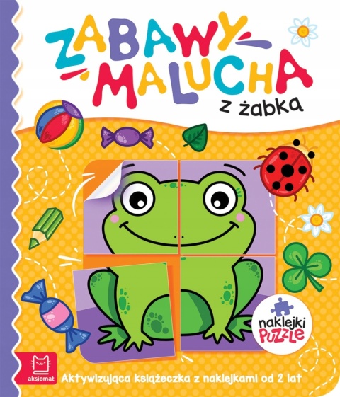 Zabawy malucha z żabką Aktywizująca książeczka z naklejkami puzzlami Zabawy malucha z żabką Aktywizująca książeczka z naklejkami puzzlami