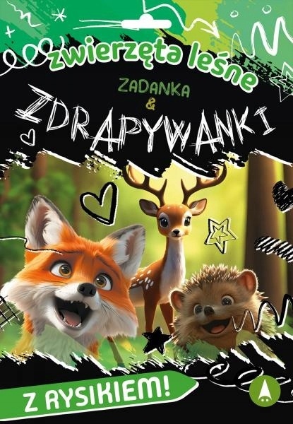 Zwierzęta leśne Zadanka zdrapywanki Zadania i ćwiczenia dla dzieci zdrapki
