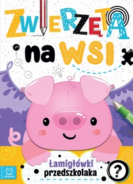 Zwierzęta na wsi. Łamigłówki przedszkolaka krzyżówki labirynty zadania