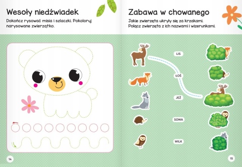 Zwierzęta w lesie. Łamigłówki przedszkolaka, zagadki książki dla dzieci Zwierzęta w lesie. Łamigłówki przedszkolaka, zagadki książki dla dzieci