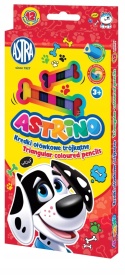 ASTRA Astrino KREDKI OŁÓWKOWE TRÓJKĄTNE 12 kolorów