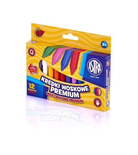 ASTRA KREDKI WOSKOWE 12 KOLORÓW ŚWIECOWE PREMIUM ASTRA KREDKI WOSKOWE 12 KOLORÓW ŚWIECOWE PREMIUM