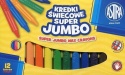 Astra KREDKI ŚWIECOWE SUPER JUMBO 12 kolorów, 14mm grubości, 10cm długości