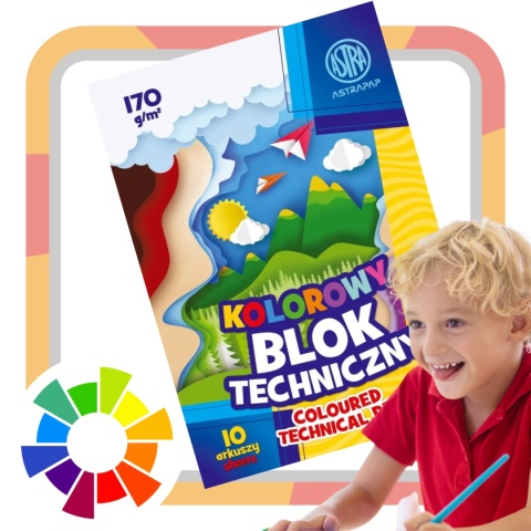 BLOK TECHNICZNY KOLOROWY A3 ASTRA 170G 10 ARKUSZY BLOK TECHNICZNY KOLOROWY A3 ASTRA 170G 10 ARKUSZY
