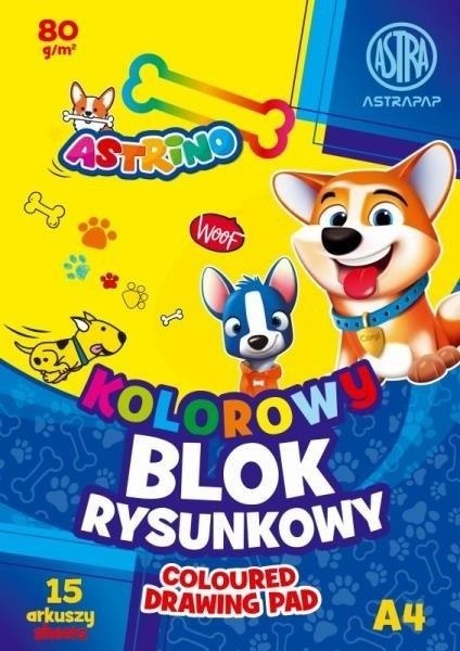 BLOK rysunkowy KOLOROWY A3 80g - 15 arkuszy ASTRA BLOK rysunkowy KOLOROWY A3 80g - 15 arkuszy ASTRA