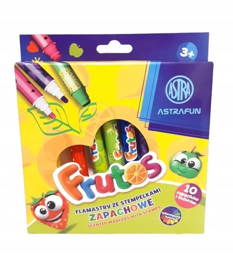 FLAMASTRY MAZAKI ZE STEMPELKAMI ZAPACHOWE OWOCOWE 10 kolorów FRUTOS ASTRA FLAMASTRY MAZAKI ZE STEMPELKAMI ZAPACHOWE OWOCOWE 10 kolorów FRUTOS ASTRA