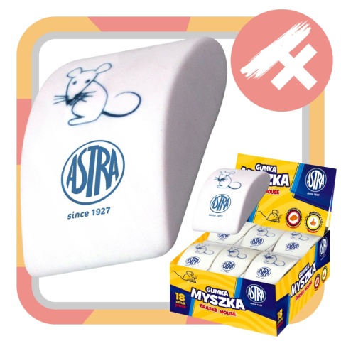 Gumka myszka ASTRA - 1 szt Gumka myszka ASTRA - 1 szt
