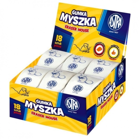 Gumka myszka ASTRA - 1 szt Gumka myszka ASTRA - 1 szt