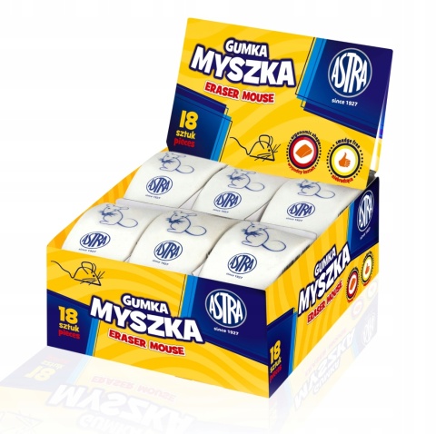 Gumka myszka ASTRA - 1 szt Gumka myszka ASTRA - 1 szt