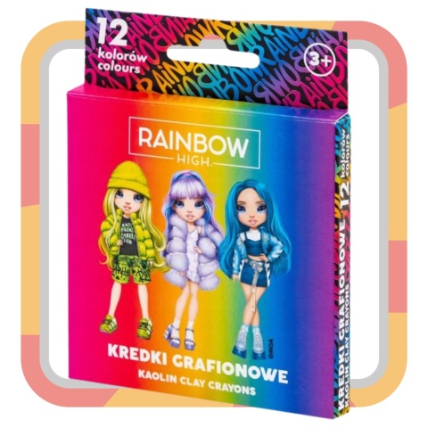 KREDKI GRAFIONOWE 12-KOL RAINBOW HIGH ASTRA KREDKI GRAFIONOWE 12-KOL RAINBOW HIGH ASTRA