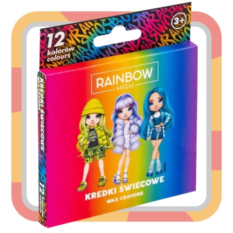 KREDKI ŚWIECOWE 12-KOL RAINBOW HIGH ASTRA KREDKI ŚWIECOWE 12-KOL RAINBOW HIGH ASTRA