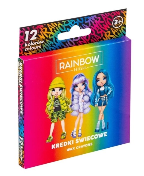KREDKI ŚWIECOWE 12-KOL RAINBOW HIGH ASTRA KREDKI ŚWIECOWE 12-KOL RAINBOW HIGH ASTRA
